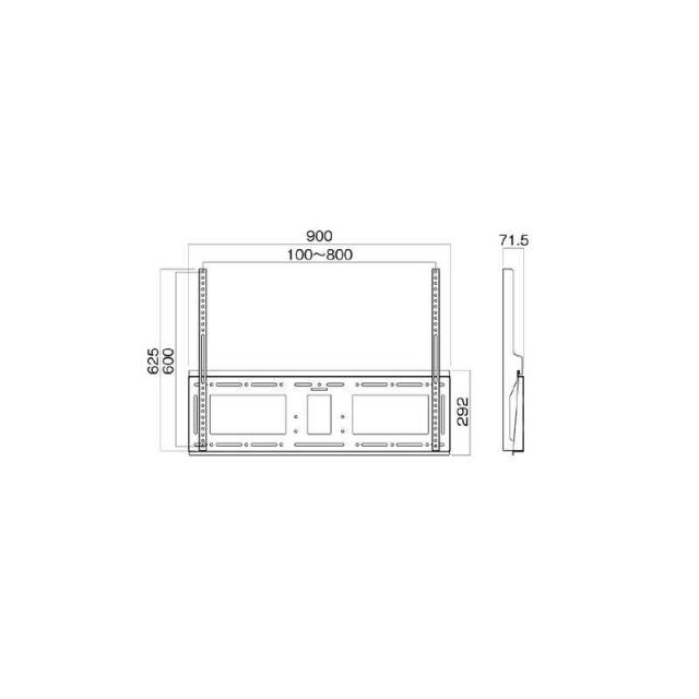 ハヤミ工産　〜120V型対応 壁掛金具(角度固定) ホワイト　MH-951W_3