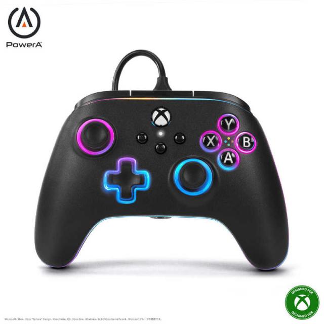 POWERA　アドバンテージ有線コントローラー for Xbox Series X/S with［USB / Windows］ ルメクトラ - ブラック　XBGP0140JP-02