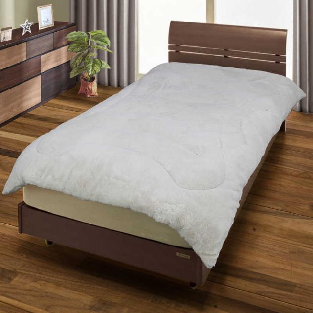 大宗　そのまま使えて洗える ウォーム掛けふとん シングルロングサイズ (150×210cm) ベージュ［シングル(150×210cm)］　962464BEの通販は