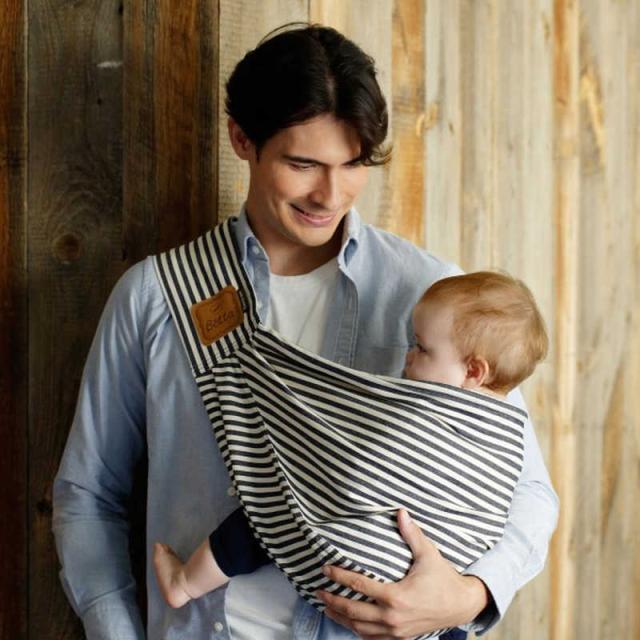 ズームティー　Betta キャリーミー! ベビースリング ロング ロンドンストライプ (ネイビー)