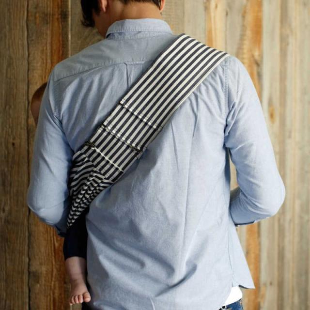 ズームティー　Betta キャリーミー! ベビースリング ロング ロンドンストライプ (ネイビー)