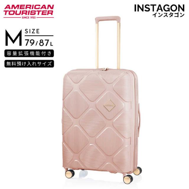 アメリカンツーリスター　拡張機能付きキャリー 無料預入 ( Mサイズ ) INSTAGON ( インスタゴン ) ［ TSAロック搭載 ］ ピーチブロッサム　HJ4＊70016
