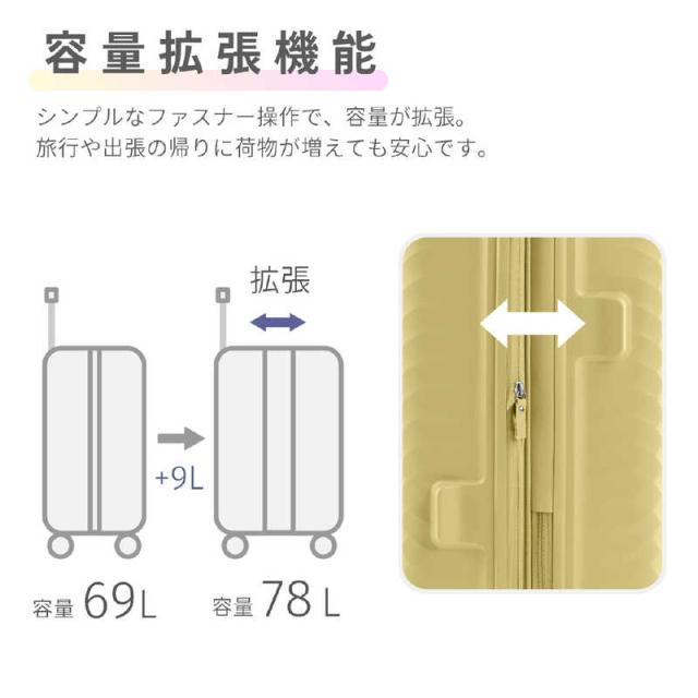 アメリカンツーリスター　拡張機能付スーツケース 無料預入 Mサイズ 4〜6泊にオススメ SQUASEM ( スクアセム ) ［TSAロック搭載］ チタニウム　QJ2＊93006_7