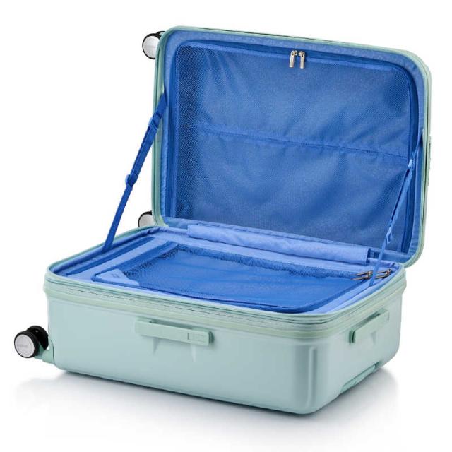 アメリカンツーリスター　キャスターストッパー付キャリー 拡張機能付 無料預け入れ Mサイズ PAXTRA ( パクストラ ) スピナー66 EXP ［TSAロック搭載］ ミントグリーン　UH1＊74002 アメリカンツーリスター キャスターストッパー付キャリー 拡張機能付