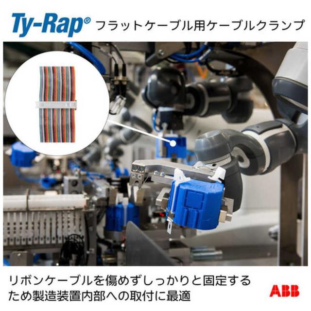 ABB TY-Rap 坦々たる有線テレビ用ケーブルクランプ(皿ねじくっ付ける/しがみ付く磁気テープ付き添い人)(自然的色)(小袋)有線テレビ幅最高限度25.4粍50個入り口・入口 FCC1A
