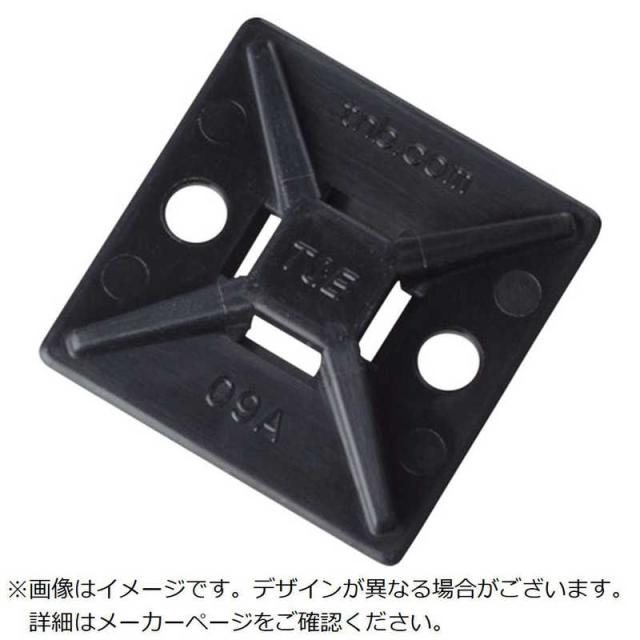 ABB　TY-Rap 結束バンド用マウントベース(ねじ/接着剤固定タイプ)2方向マウンティングベース耐候(黒色)(大袋)タイ幅最大7.6mm1000個入り　TC347X