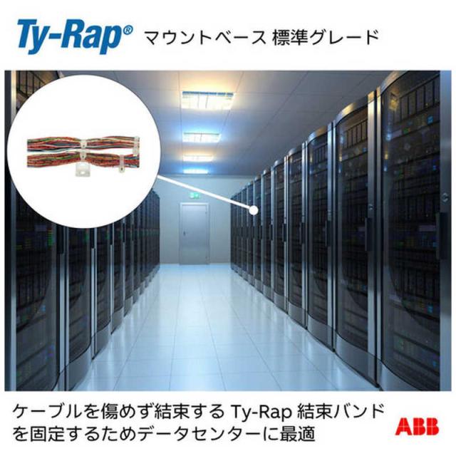 ABB　TY-Rap 結束バンド用直列マウントベース(ねじ固定タイプ) 直列マウンティングベース標準(ナチュラル色)最大5束結束タイ幅最大4.8mm100個入り　TC375_4