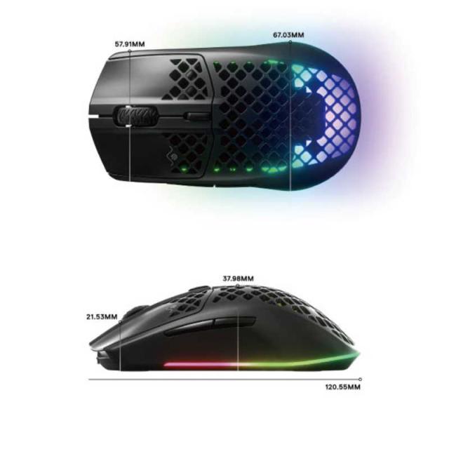 MAU.com様　2点セット STEELSERIES ゲーミング マウス Aerox 3 Black 光学式 有線 6ボタン