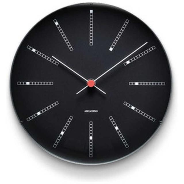インテック　掛時計 Bankers Wall Clock 21cm black ARNE JACOBSEN(アルネ ヤコブセン)　AJ43636
