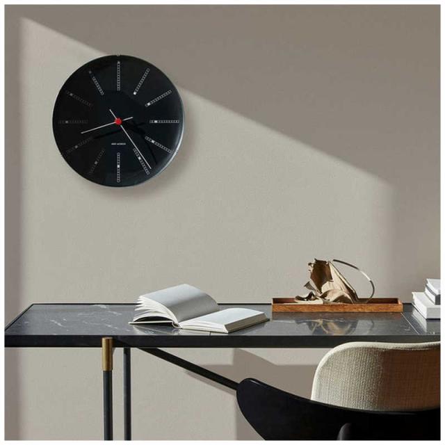 インテック　掛時計 Bankers Wall Clock 21cm black ARNE JACOBSEN(アルネ ヤコブセン)　AJ43636_1