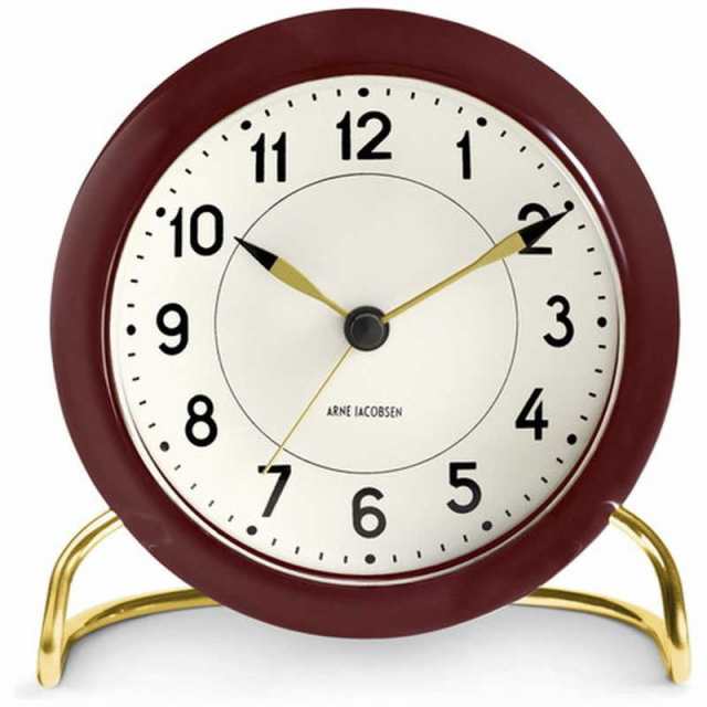 インテック　置き時計 Station Table clock 11cm bordeaux ARNE JACOBSEN(アルネ ヤコブセン)　AJ43676の通販は