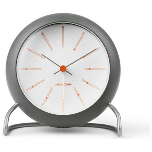 インテック　置き時計 Bankers Table Clock 11cm dark grey ARNE JACOBSEN(アルネ ヤコブセン)　AJ43694