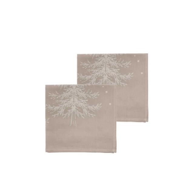 ソダール　ナプキン Winterland Taupe 4個セットl トープ　15037CN