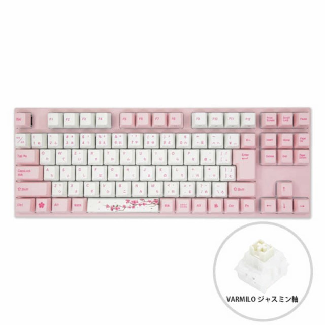 Varmilo ゲーミング キーボード ピンク Sakura 92 JIS Keyboard 有線