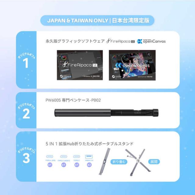 HUION Kamvas 13(Gen3) 日本・台湾限定版 ［13.3型］ ホワイト GS1333W
