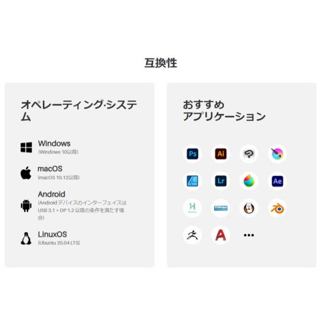 HUION　液晶ペンタブレット ［27型］ USB-C接続 Kamvas Pro 27(Android/Mac/Windows11対応) ブラック　GT2701_13