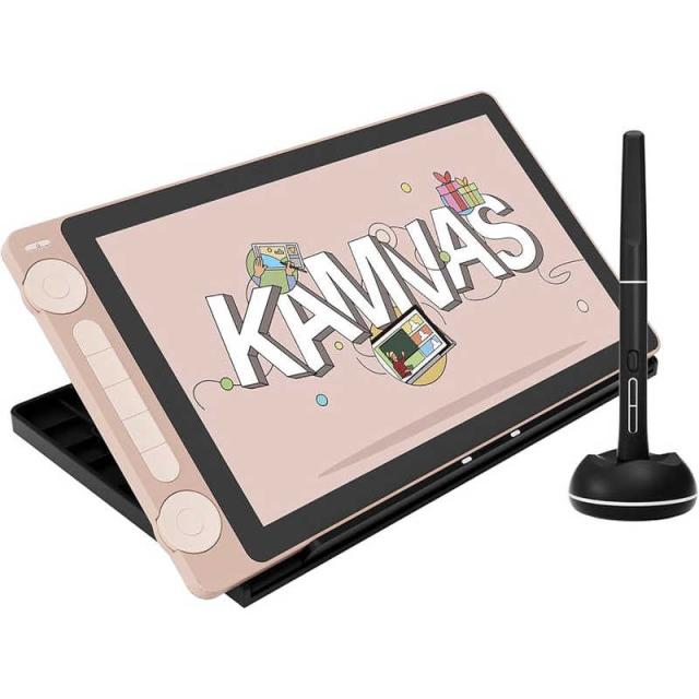 HUION　液晶ペンタブレット [13.3型] Kamvas 13（Gen3）スタンド付き(Android/Mac/Windows11対応) ピンク　GS1333SP