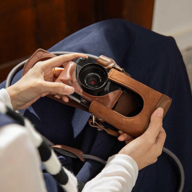 SMALLRIG　SmallRig スモールリグ FUJIFILM X half 用 レザーケース ブラウン　SR5218_2