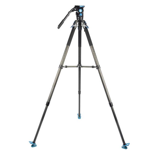 SIRUI　カーボンファイバー製ワンタッチシステム3段三脚(クイックハンドル付)(油圧式雲台：SVH15) ［3段 /ビデオ雲台］ ブラック　SVT75Pro+SVH15-JPの通販は