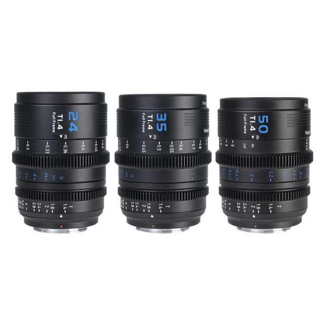 SIRUI　シネマレンズ T1.4 Full Frame 3本セット(24mm/35mm/50mm) E/ブラック(L/RF/Z交換マウントアダプター付) ［ソニーE /単焦点レンズ］　VP-1-3B-JP