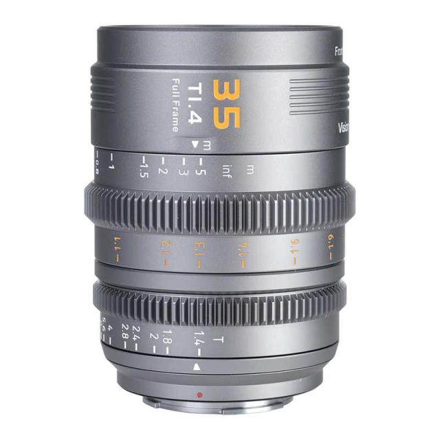 SIRUI　マウント交換式シネマレンズ T1.4 Full Frame 35mm E/グレー(L/RF/Z交換マウントアダプター付) ［ソニーE /単焦点レンズ］　VP-1-35G-JP