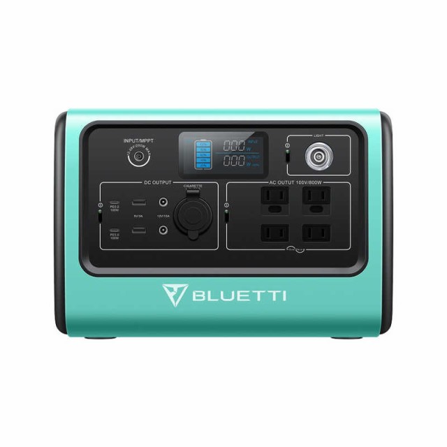 BLUETTI ポータブル電源 ミントグリーン [716Wh/12出力 /ソーラー ...