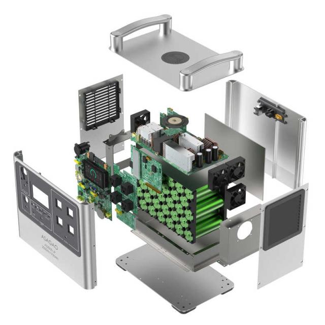 ASAGAOJAPAN　リン酸鉄ポータブル電源 シルバー  [1920Wh /13出力 /ソーラーパネル(別売)]　AS2000-JP_8