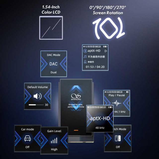 SHANLING　ポータブルヘッドホンアンプ UP6 [ ハイレゾ対応 / DAC機能対応 / Bluetooth対応 ] グレー　UP6-GRY_6
