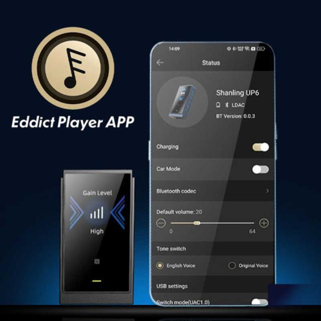 SHANLING　ポータブルヘッドホンアンプ UP6 [ ハイレゾ対応 / DAC機能対応 / Bluetooth対応 ] グレー　UP6-GRY_8