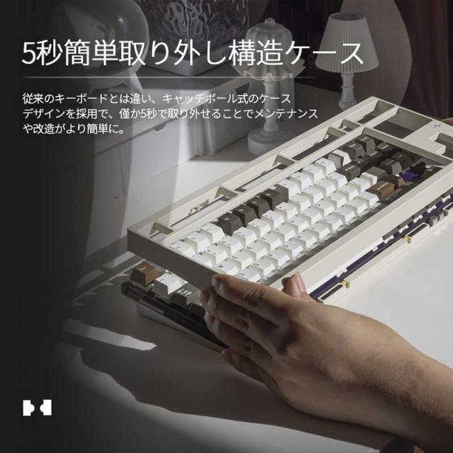 KIBU Wobkey Crush 80 Pro White(有線・ワイヤレス/Bluetooth・USB