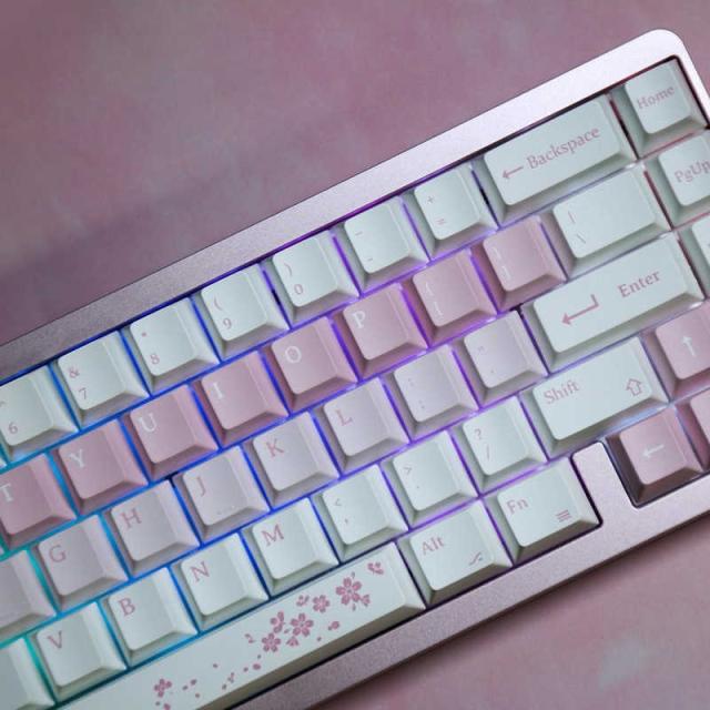 Varmilo VYU67 ANSI Sakura Gg-Mag White F ゲーミングキーボード