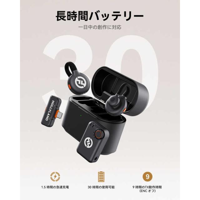 HOLLYLAND LARK M2S ワイヤレスラベリアマイク ミニコンボ(スペース