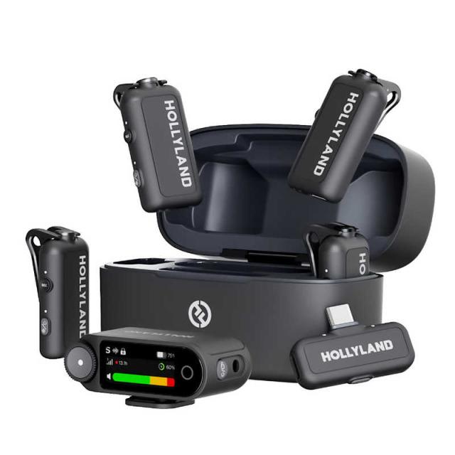 HOLLYLAND　LARK MAX 2 Combo(4人用)(スペースグレー、カメラレシーバー＋USB-Cレシーバー付)ワイヤレスマイク　LARK-MAX2-Combo
