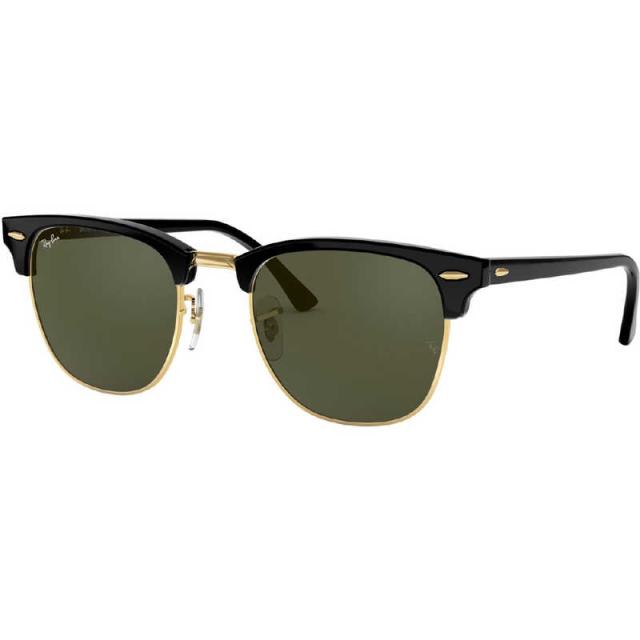 レイバン　Ray-Ban サングラス CLUBMASTER W0365 55mm エボニー×ゴールド/グリーンクラシックG-15　RB3016F