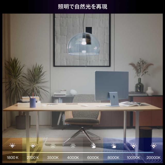 フィリップス　PHILIPS　LED電球 スマート電球 Philips Hue フルカラー 調光調色 E26 一般電球形 100W相当 1個 広配光タイプ　PH10WC1-SU_2
