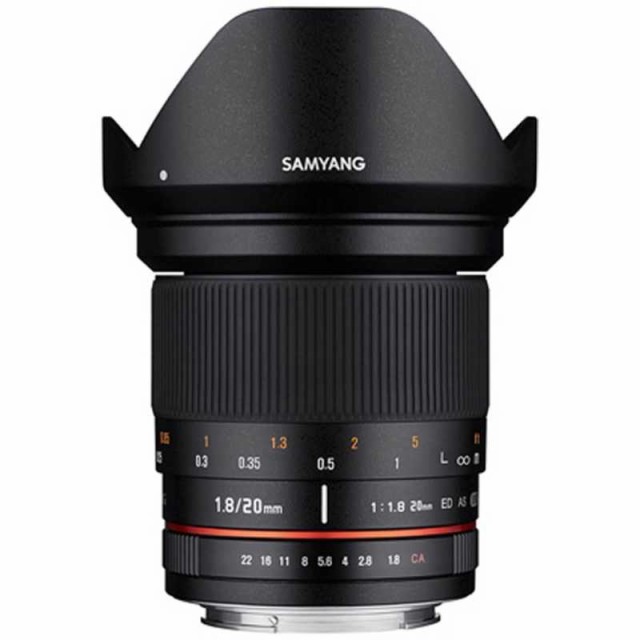 SAMYANG　カメラレンズ 一眼レフ用 交換レンズ　20mm F1.8 ED AS UMC (フジフイルムX用)