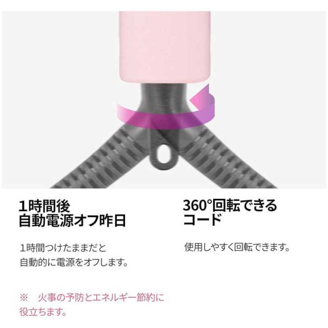 WONDERLINE　ストレートアイロン ソフトバーフラットアイロン VODANA ボダナ 25mm 120℃〜200℃ 海外対応 交流(コード)式 ピンクバニラ　PANFD10R_PV_4