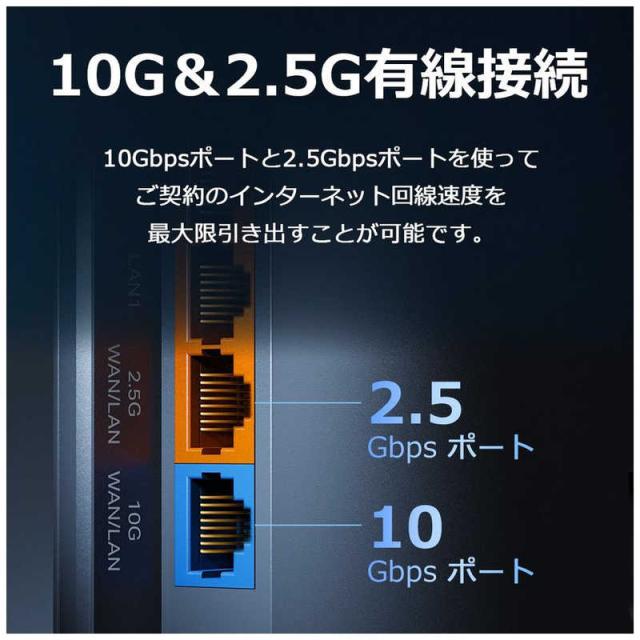 TPLINK　Wi-Fiルーター 5764+1376Mbps [Wi-Fi 7(be) /IPv6対応]　Archer BE7200の通販は