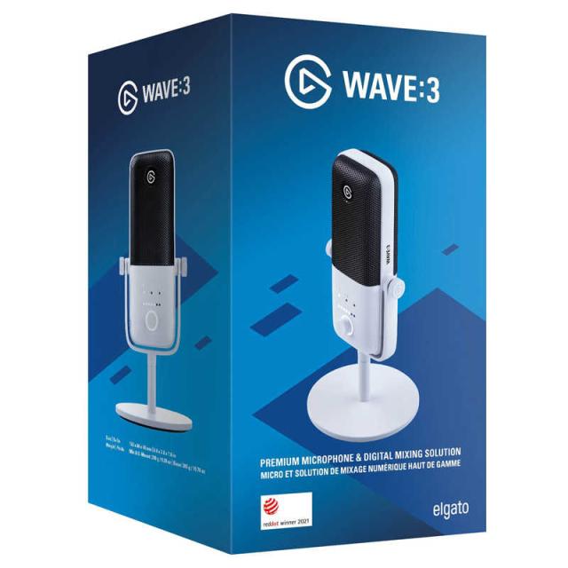 ELGATO　ゲーミングマイク Wave：3 White Edition ホワイト ［USB］　10MAB9911JP