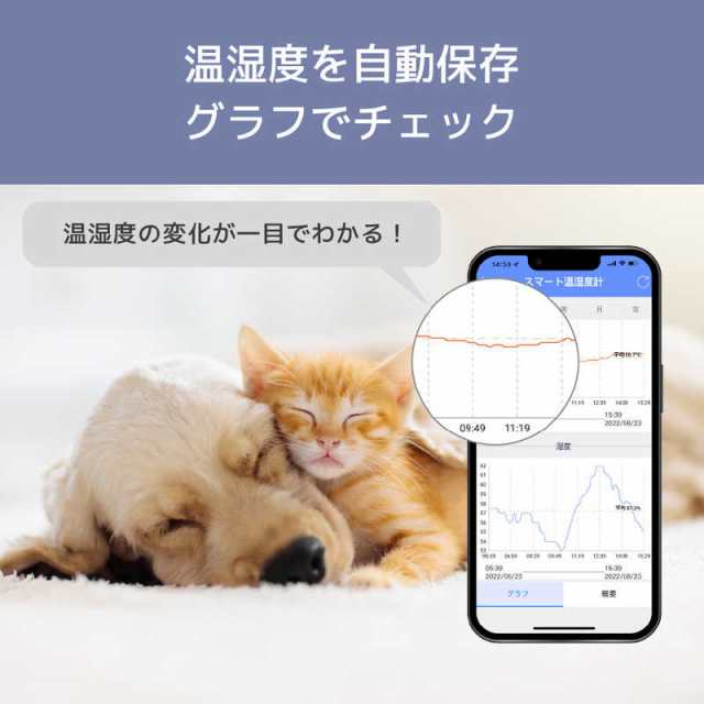 ラトックシステム RSBTTHM1 デジタル時計搭載 スマート温湿度計