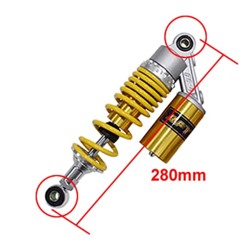 EnergyPrice(エナジープライス) バイク リアサスペンション タンク付 280mm ホンダ モンキー ゴリラ ダックス ST50 エイプ AC16等対応 リ