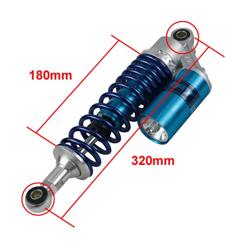 EnergyPrice(エナジープライス) バイク リアサスペンション タンク付 320mm リアショック CB400 XJ400 XJR400 ゼファー ZRX 等対応 汎用 ブルー 1セット(2本入)の通販は
