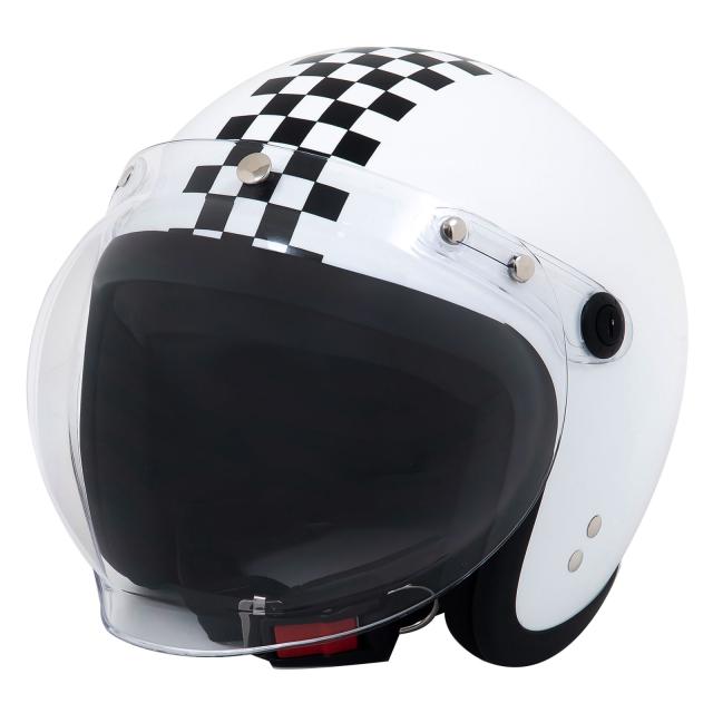 モトボワットBB スモール ジェット ヘルメット 回転BBシールド付 ホワイト チェック フリーサイズ 58-60cm未満 バイクの通販はau PAY マーケット - バイクパーツのパーツダイレクト 通販サイト