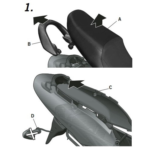SHAD(シャッド) サイドバッグフィッティングキット GSX750F (03-07) S0GS74SF バイク 12,103円