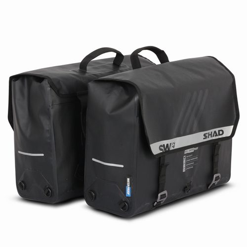 SHAD バイク 防水 サイドバッグ SW42 アドベンチャー 50Lブラック