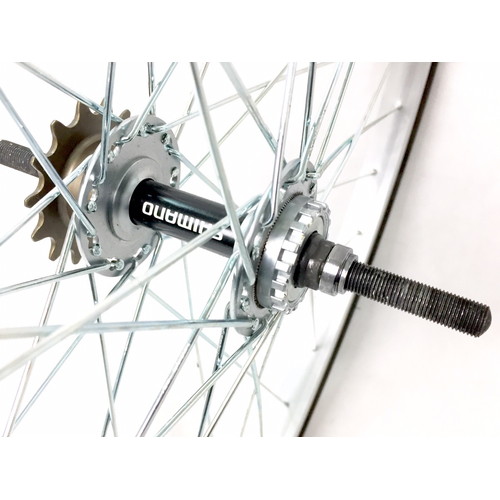 26インチ 自転車 26×1 3/8 14T 37-590 後輪リム完組 ローラー用