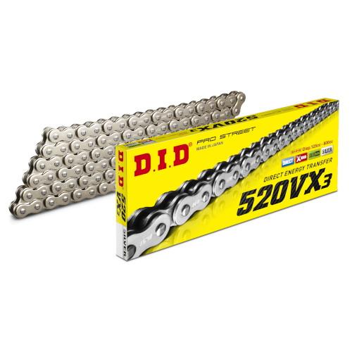 DID(大同工業) VXシリーズチェーン 520VX3-120L ZJ(カシメ) シルバー DID520VX3-120ZJ S&S バイク 6,453円