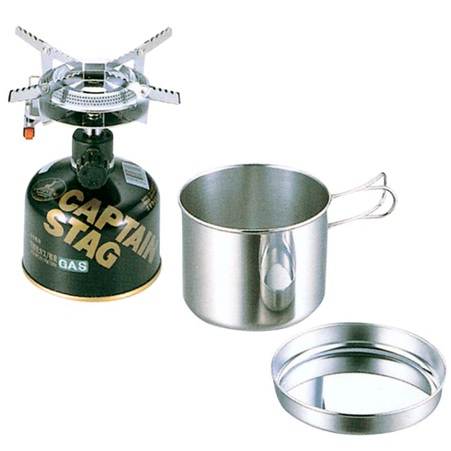 キャプテンスタッグ オーリック小型ガスバーナー・クッカーセット M-6400 アウトドア用品 ガスバーナーコンロ・カートリッジ類
