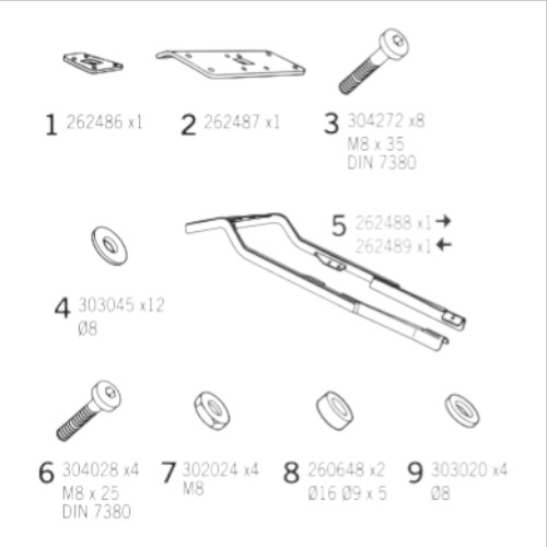SHAD フィッティングキット Z400(19-24) K0Z449ST シャッド リアボックス 取付 ステー_2