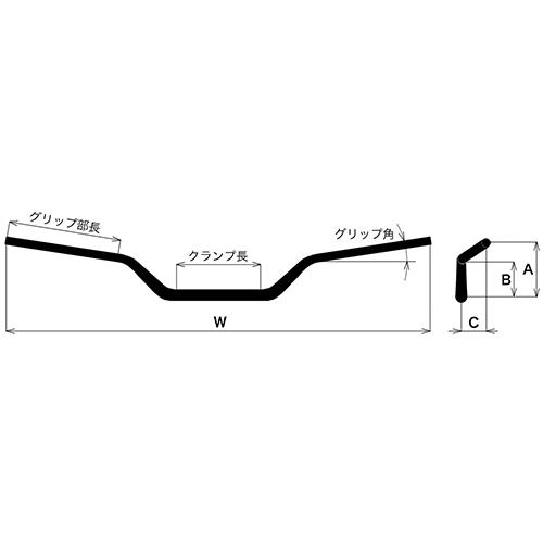 ISA ISA32(3.0) テーパーハンドル トライアル用 バイク ハンドルバー_3